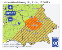 Screenshot Deutscher Wetterdienst