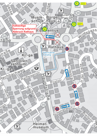 Vom 17. bis 29. Oktober ist die Hauptstraße in Waldstetten halbseitig gesperrt. Das zieht eine Umleitung nach sich. 	Grafik: Rathaus Waldstetten